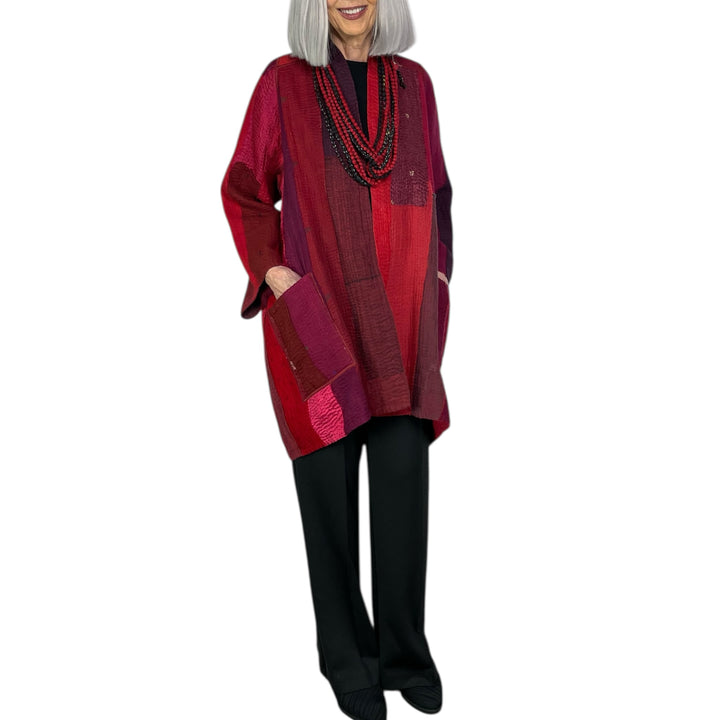 STRIPE/CHECK A-LINE JACKET