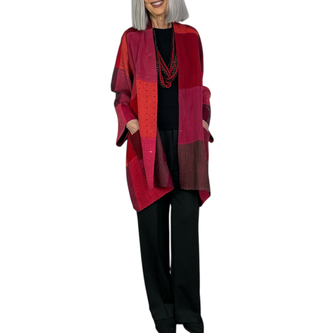 STRIPE/CHECK A-LINE JACKET