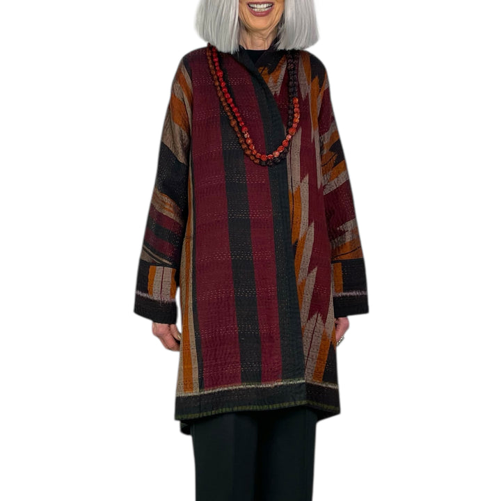  IKAT/OMBRE KIMONO LONG JACKET