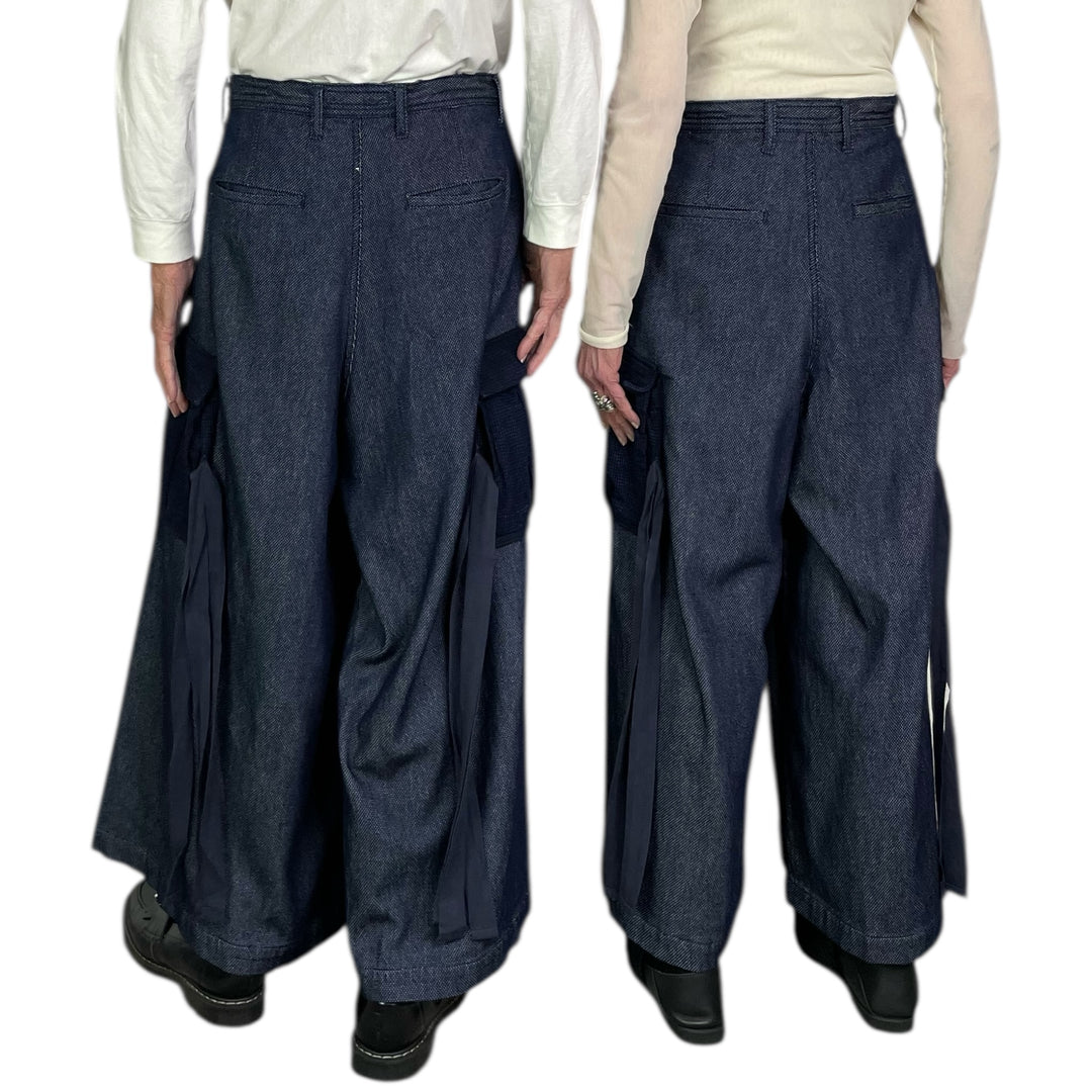 HAKAMA CARGO DENIM PANT