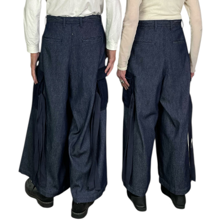 HAKAMA CARGO DENIM PANT