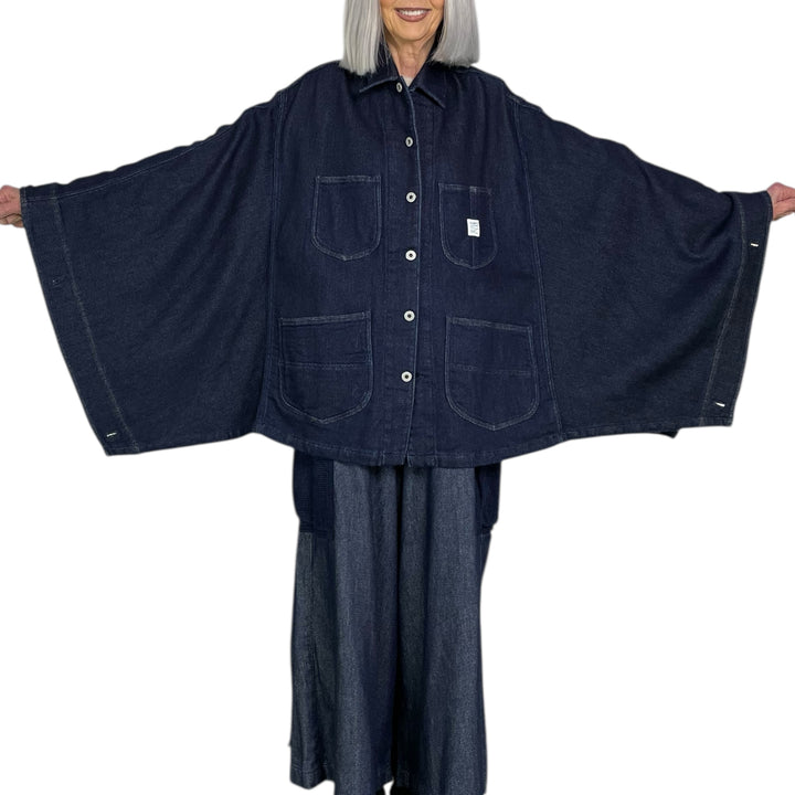 COVERALL CAPE INDIGO RINSE