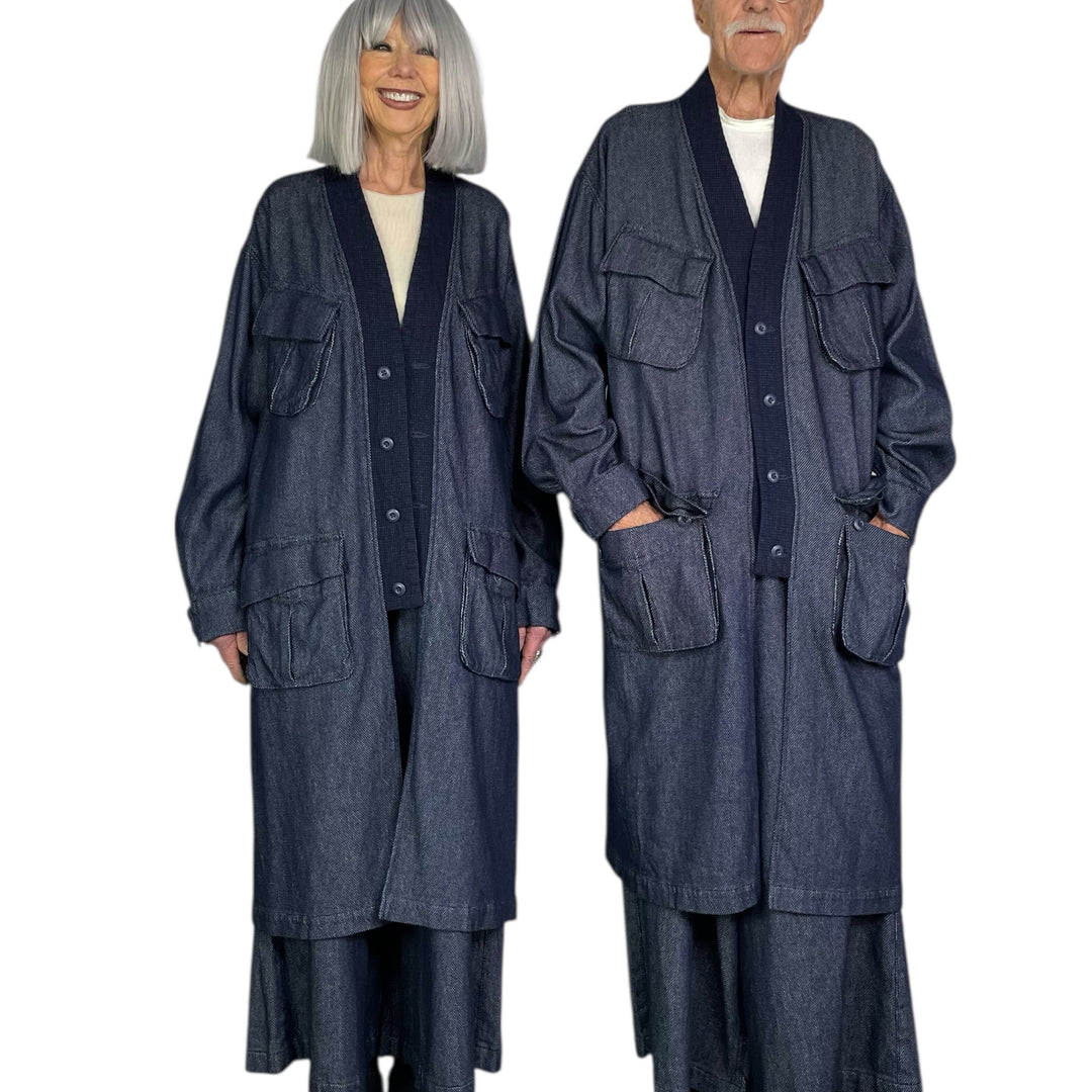 HAORI JUNGLE LONG DENIM JACKET