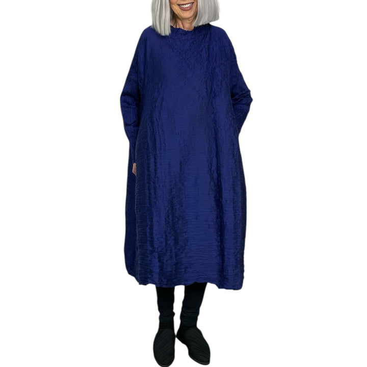 HORIZONTAL PLEAT LINED DRESS