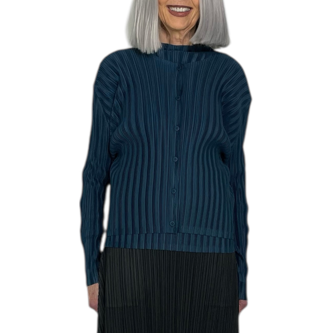 RIB PLEATS NOVEMBER CARDIGAN