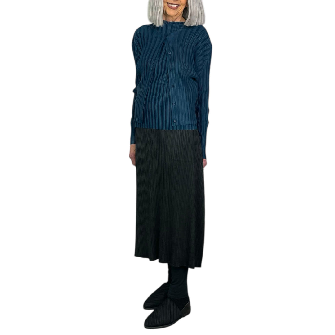 RIB PLEATS NOVEMBER CARDIGAN