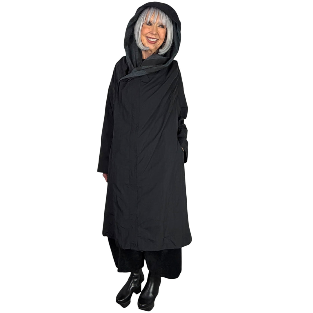 REVERSIBLE HOODED COAT