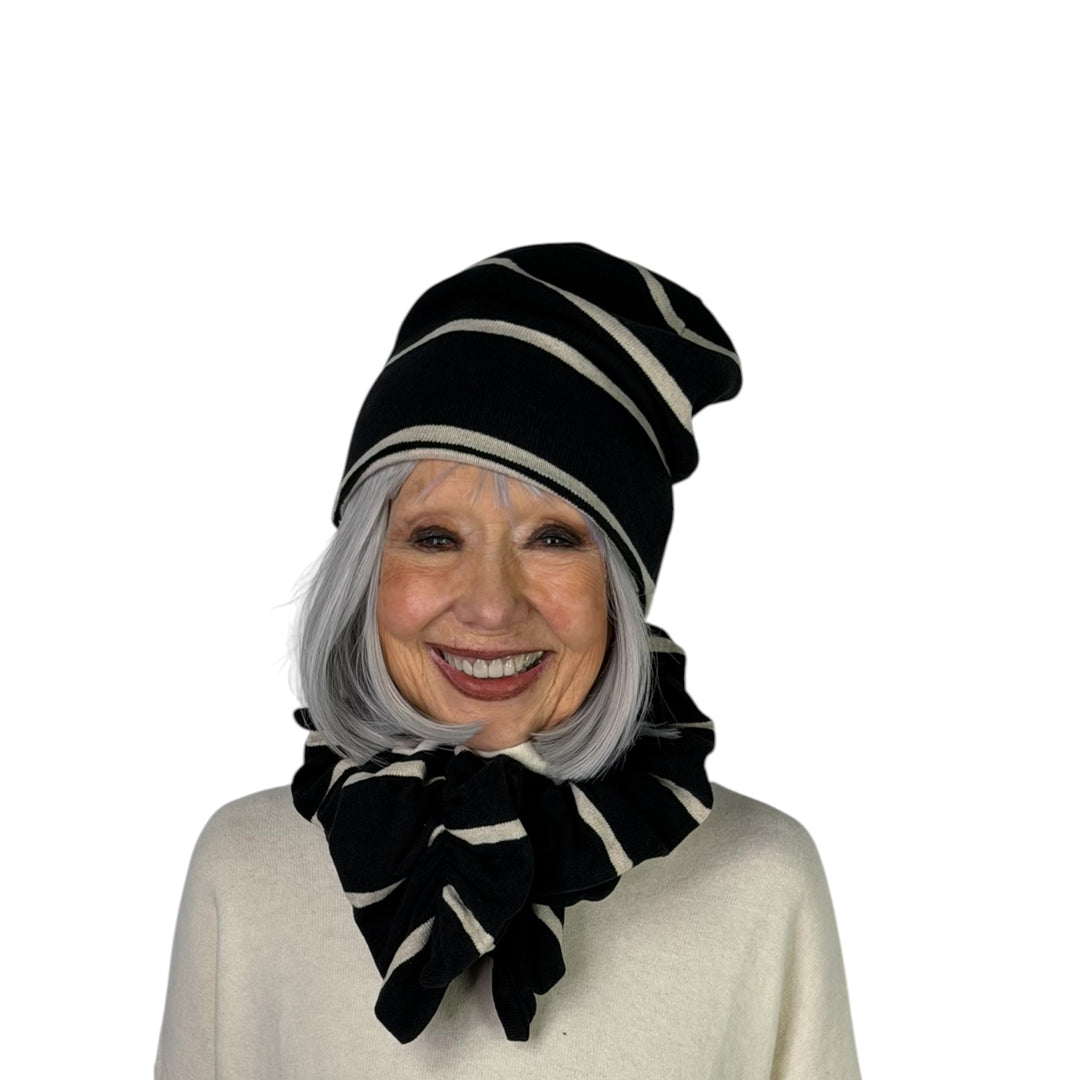 KAKI STRIPED BEANIE
