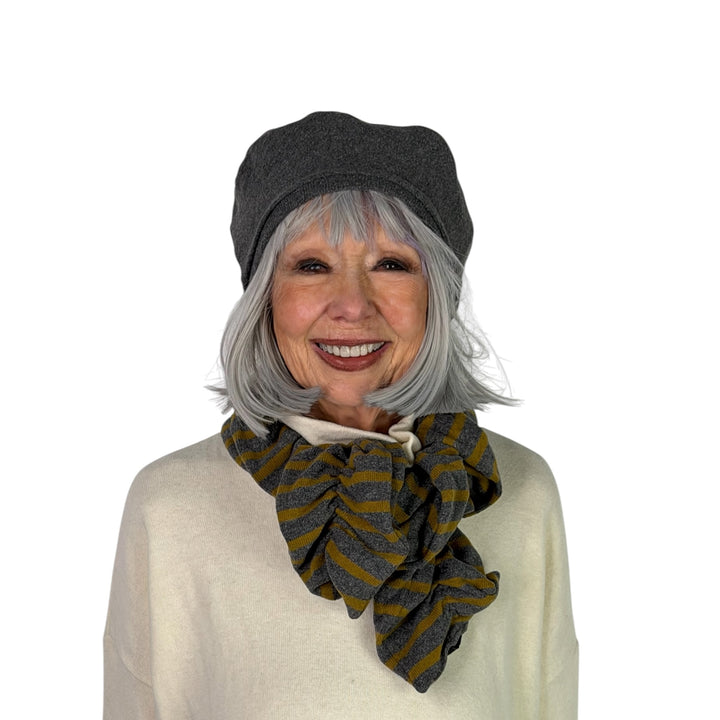 FROU STRIPED RUFFLED SCARF