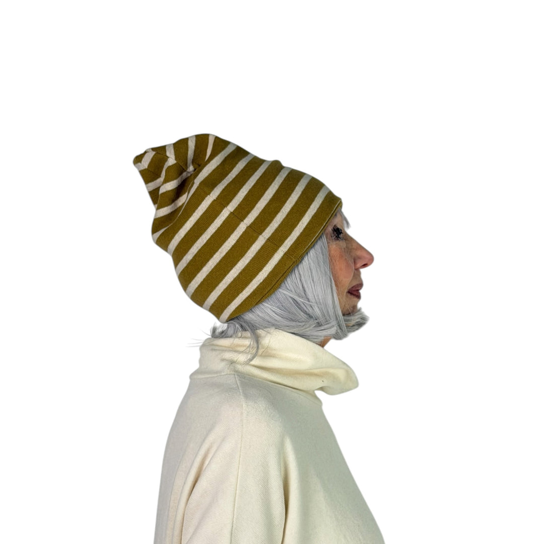 KAKI STRIPED BEANIE