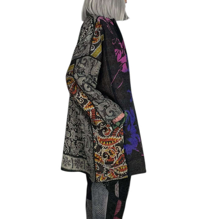 SILK JACQUARD HAORI JACKET