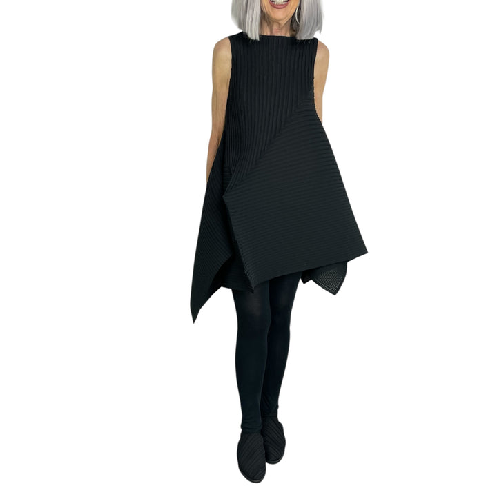 FOLD PLEATS TUNIC DRESS