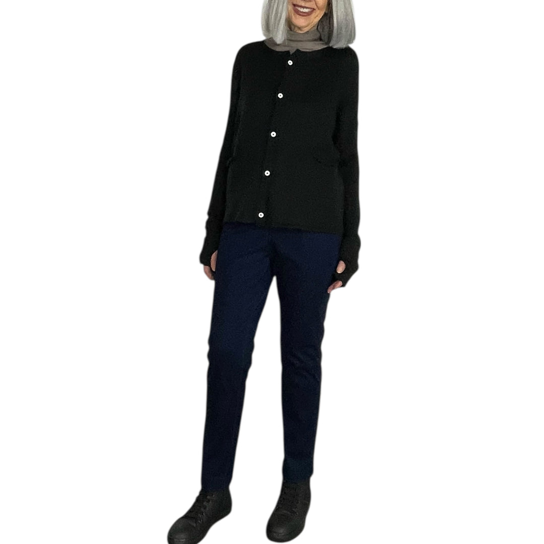 ROUND NECK KNIT CARDIGAN