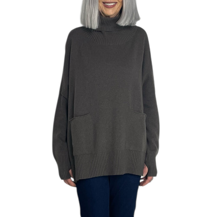 TURTLENECK KNIT PULLOVER