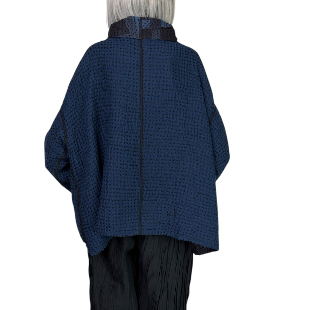 WAFFLE FUNNEL NECK TOP