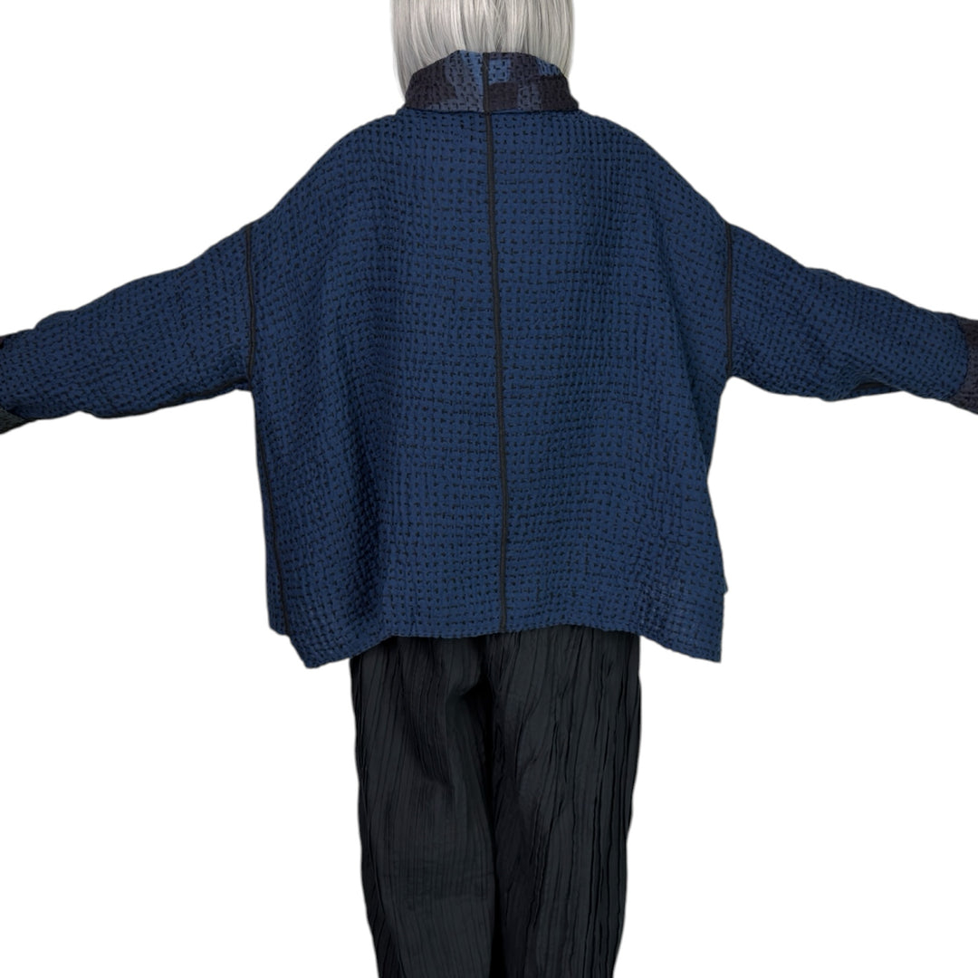 WAFFLE FUNNEL NECK TOP