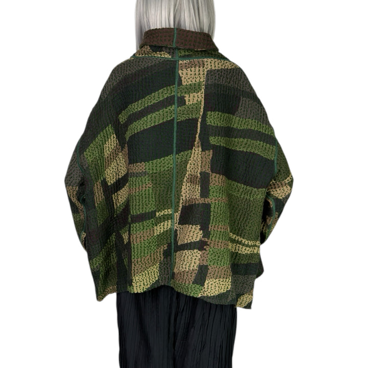WAFFLE FUNNEL NECK TOP