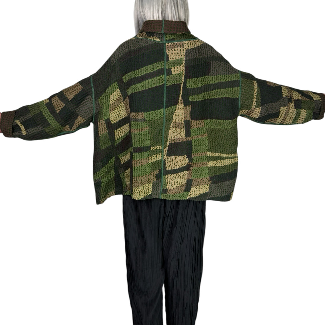 WAFFLE FUNNEL NECK TOP