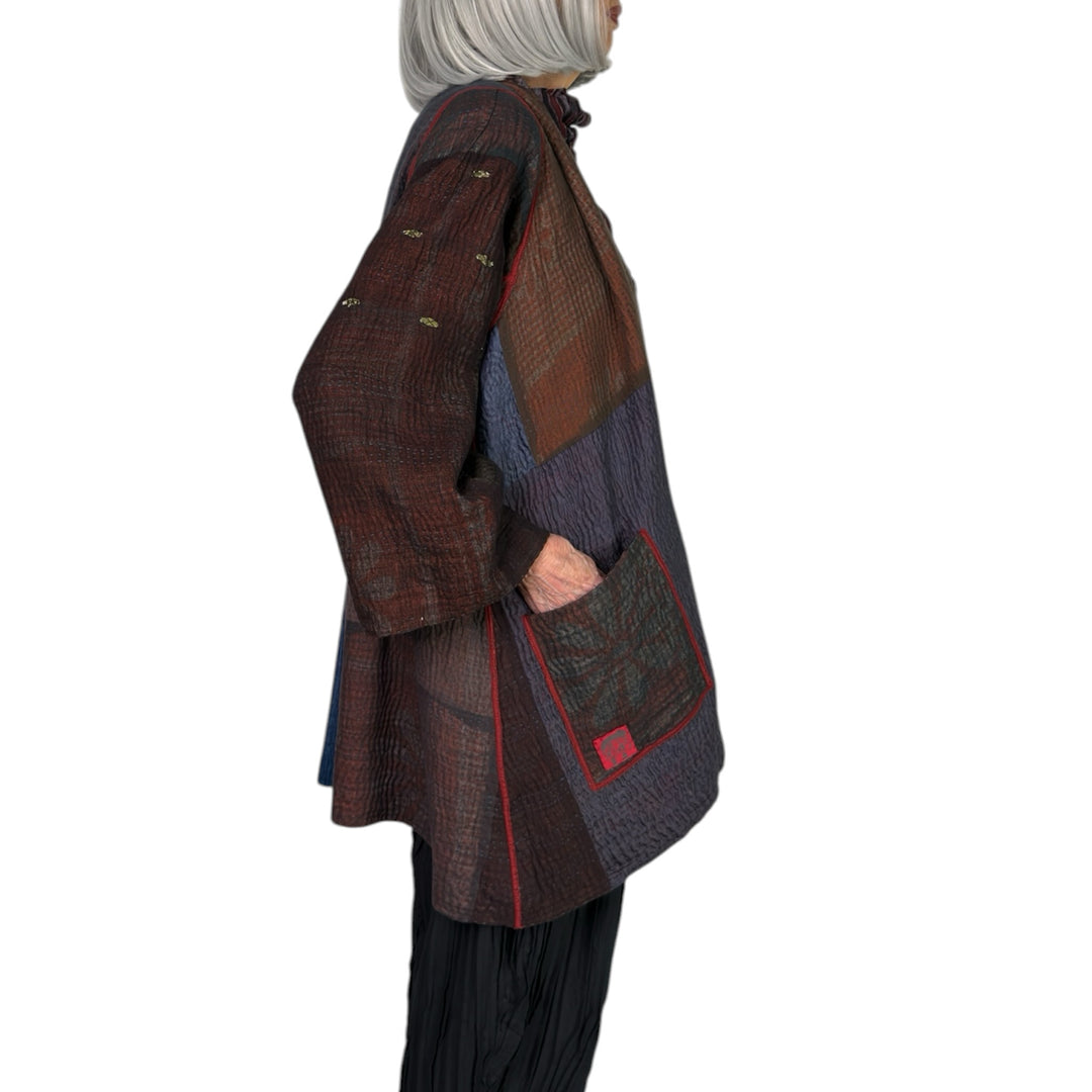 AJRAKH & PATCH A-LINE JACKET
