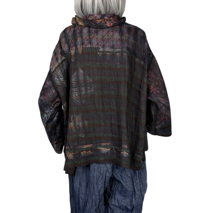 TIE DYE COWL NECK PULLOVER