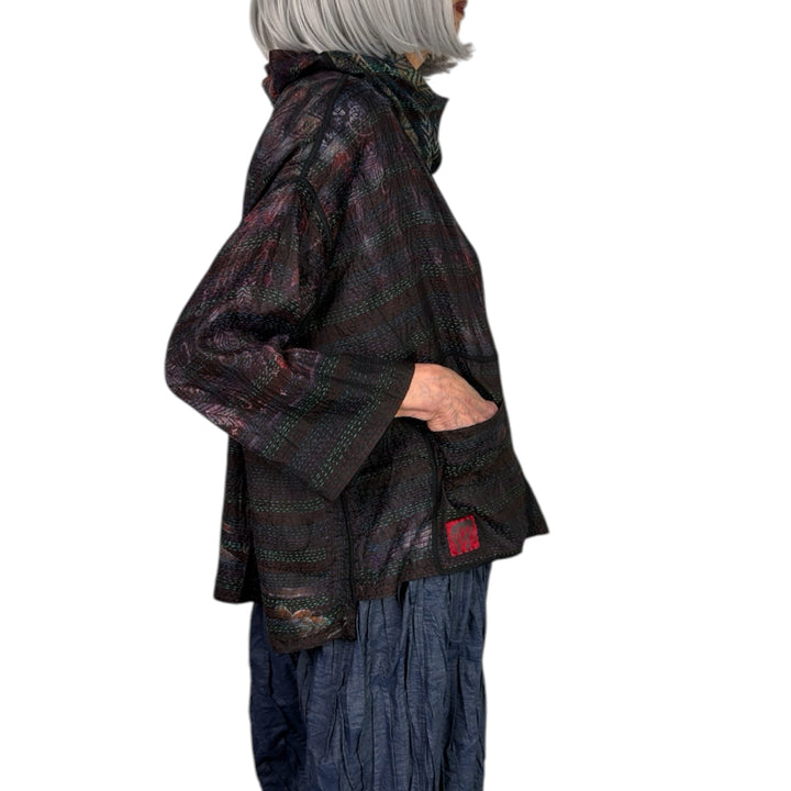 TIE DYE COWL NECK PULLOVER