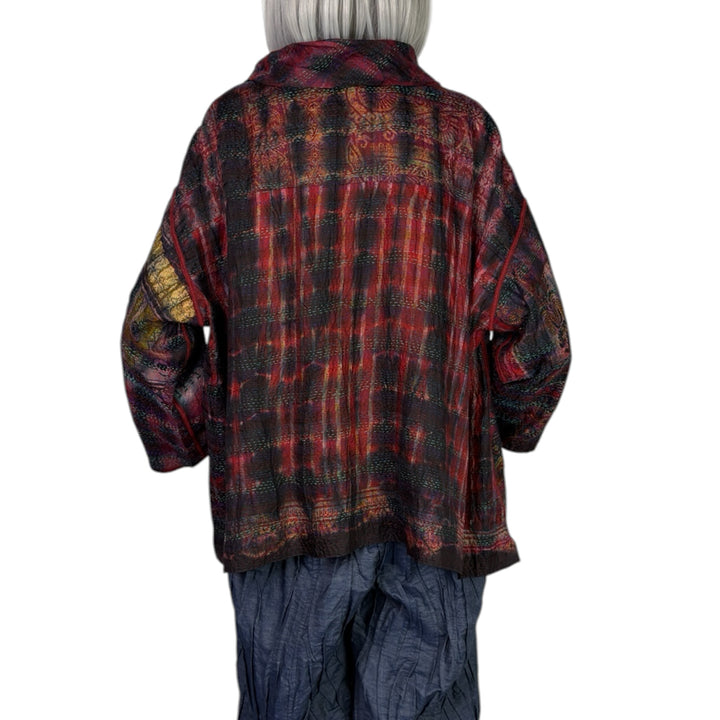 TIE-DYE COWL NECK PULLOVER