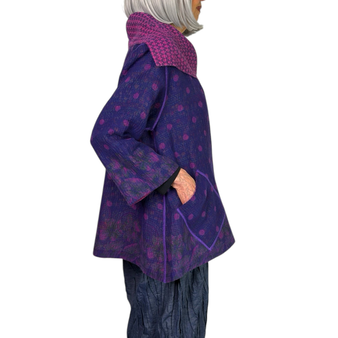 OVERDYED COTTON FLARE JACKET