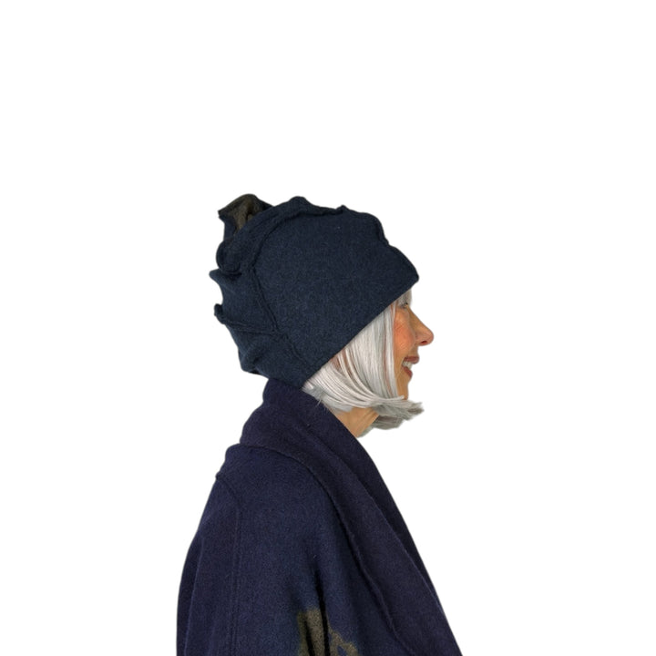 CIRCLE TIE DYE BW PATCHWORK HAT
