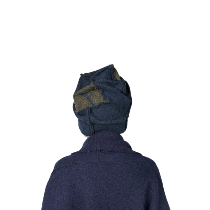 CIRCLE TIE DYE BW PATCHWORK HAT
