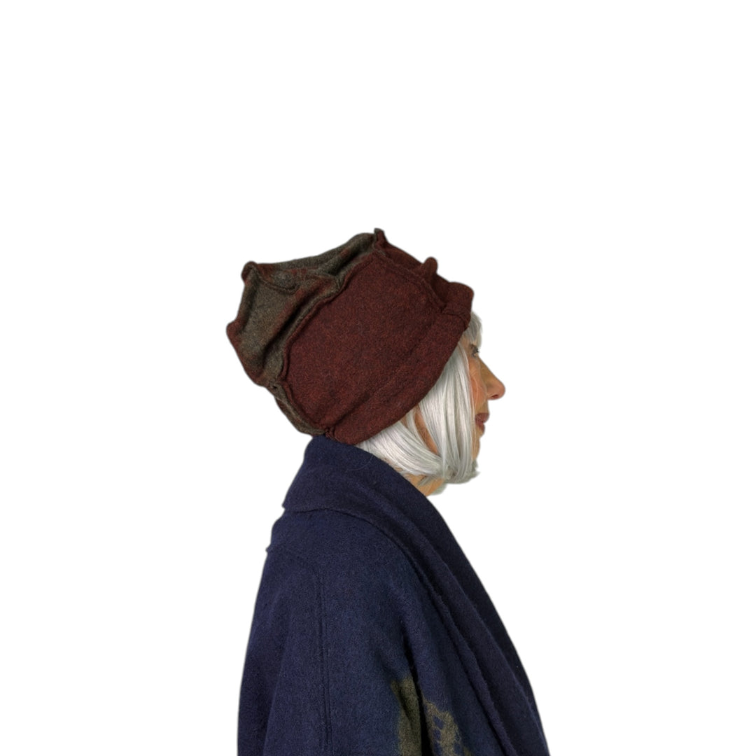 CIRCLE TIE DYE BW PATCHWORK HAT