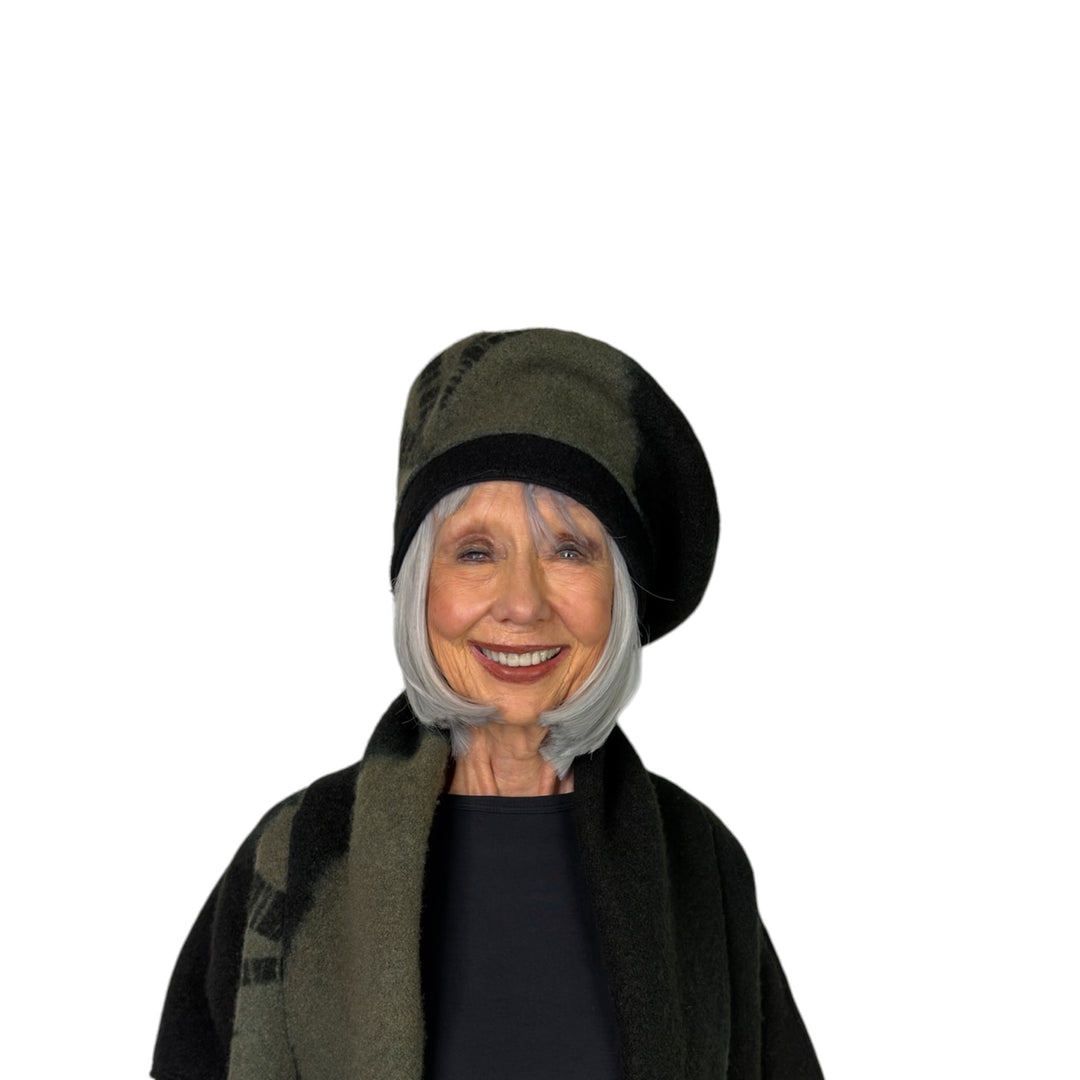 CIRCLE TIE DYE BW BERET