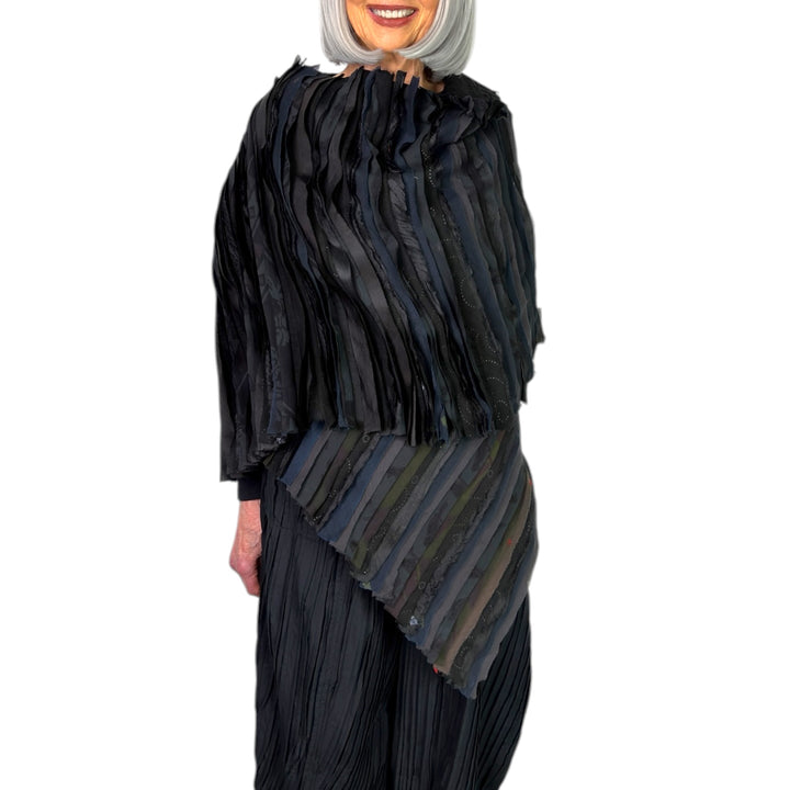WAVY STRIPE SMALL SHAWL