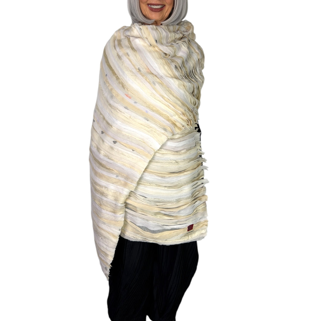 WAVY STRIPE SMALL SHAWL