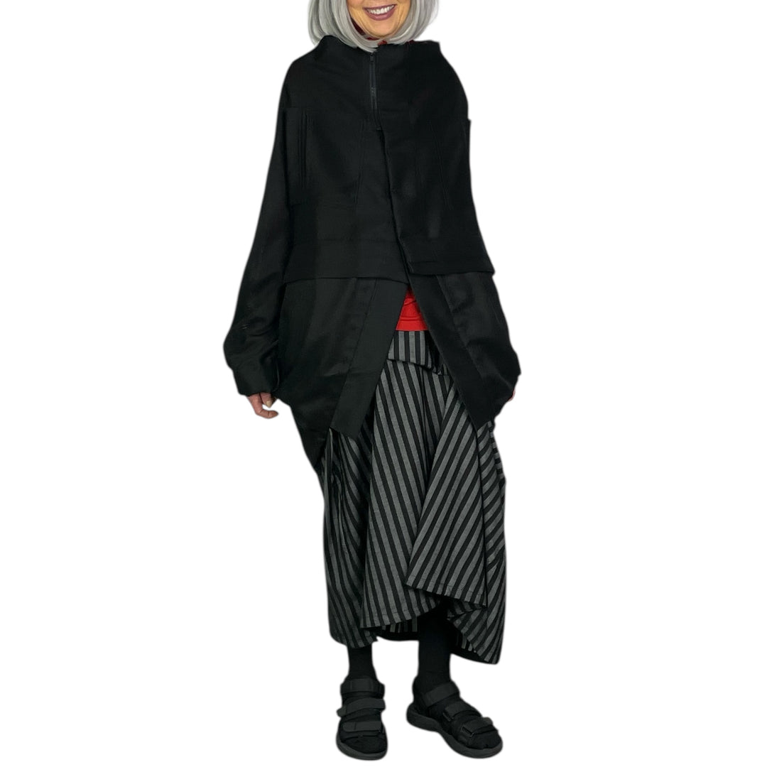 MESH ZIP COCOON JACKET