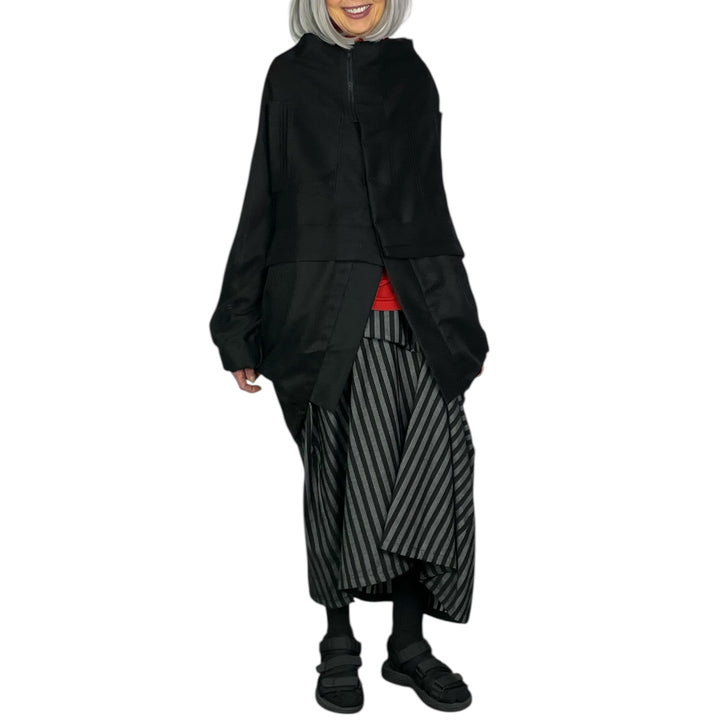 MESH ZIP COCOON JACKET
