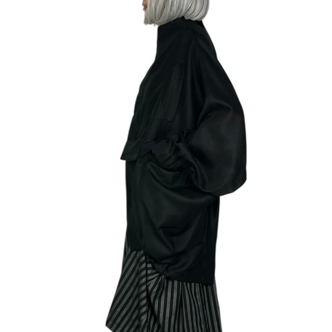 MESH ZIP COCOON JACKET