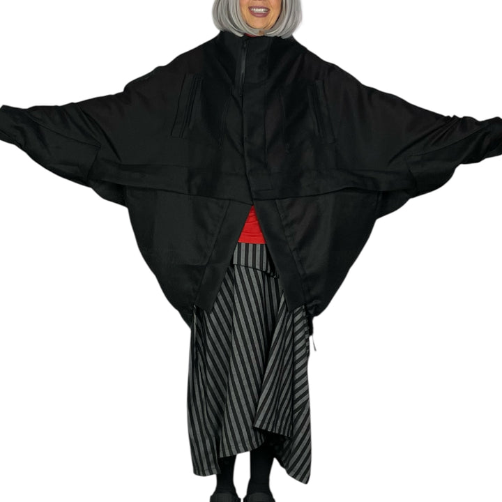 MESH ZIP COCOON JACKET