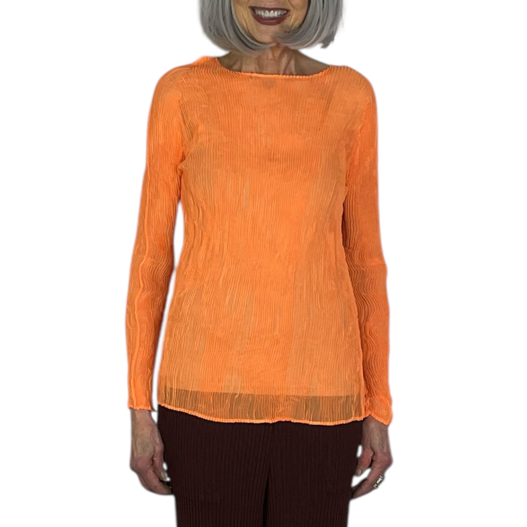 CHIFFON TWIST 2 CREWNECK TOP
