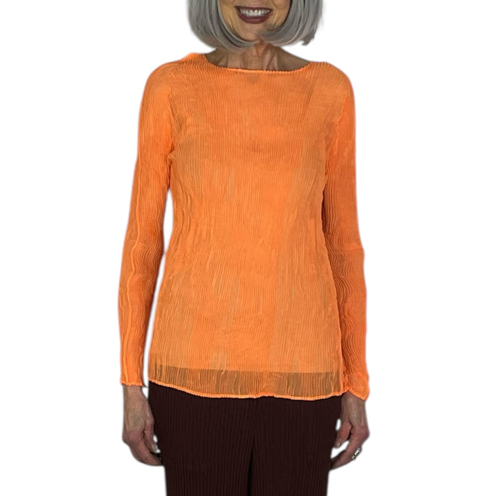 CHIFFON TWIST 2 CREWNECK TOP