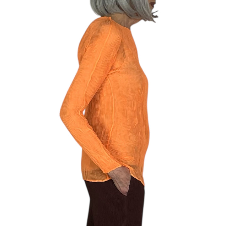 CHIFFON TWIST 2 CREWNECK TOP