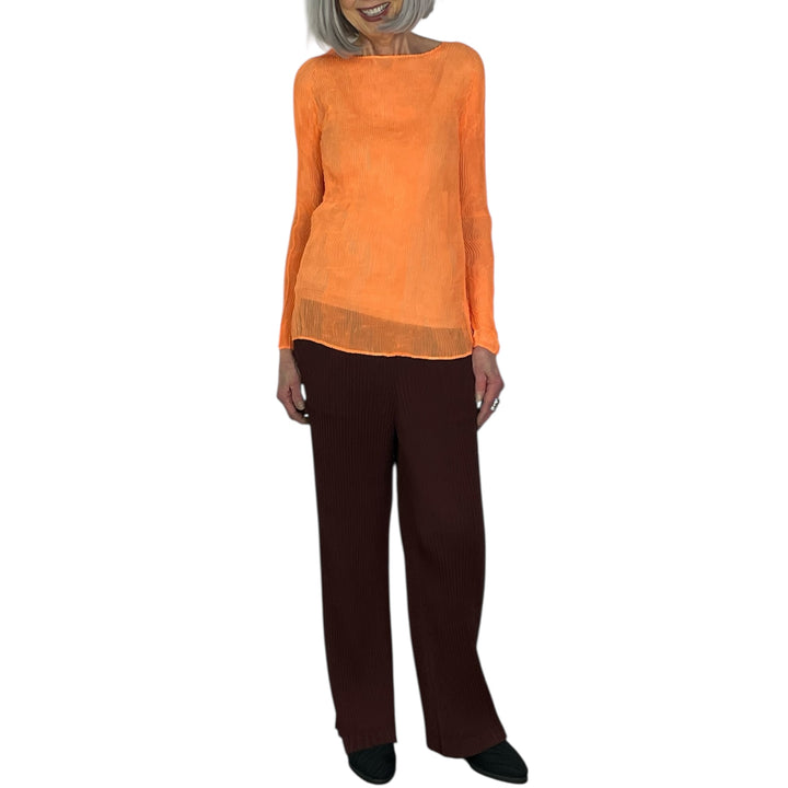CHIFFON TWIST 2 CREWNECK TOP