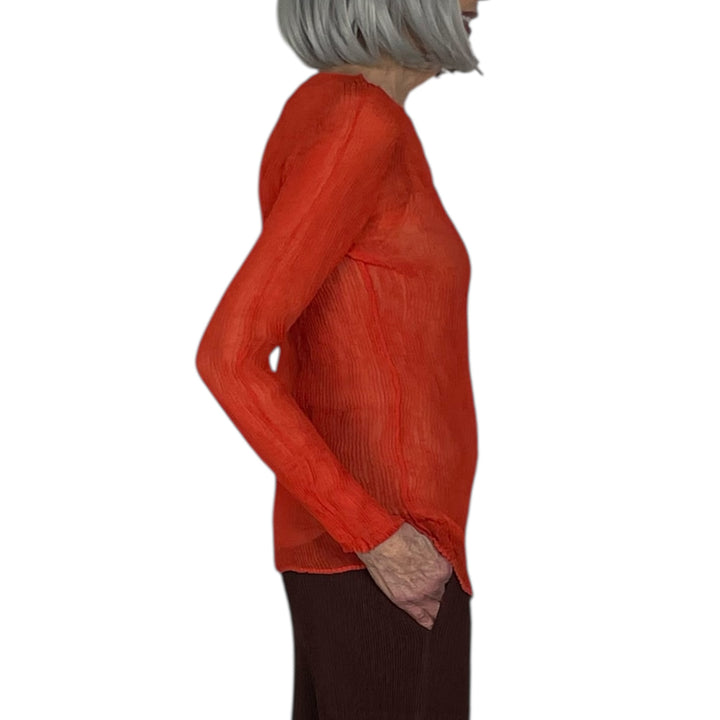CHIFFON TWIST 2 CREWNECK TOP
