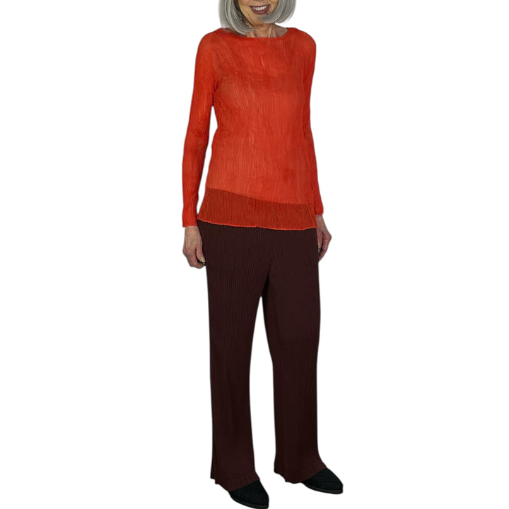 CHIFFON TWIST 2 CREWNECK TOP
