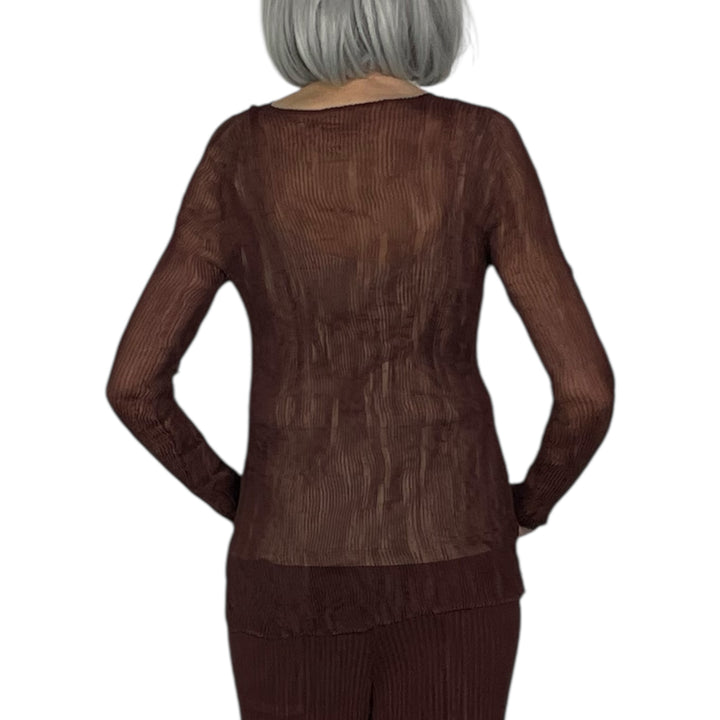 CHIFFON TWIST 2 CREWNECK TOP