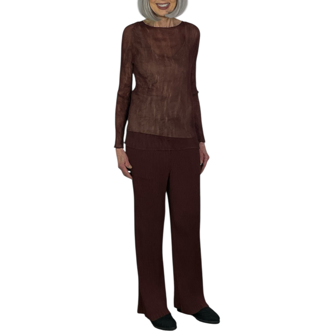 CHIFFON TWIST 2 CREWNECK TOP