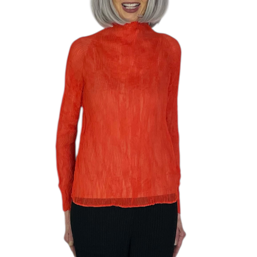 CHIFFON TWIST 2 HI-NECK TOP