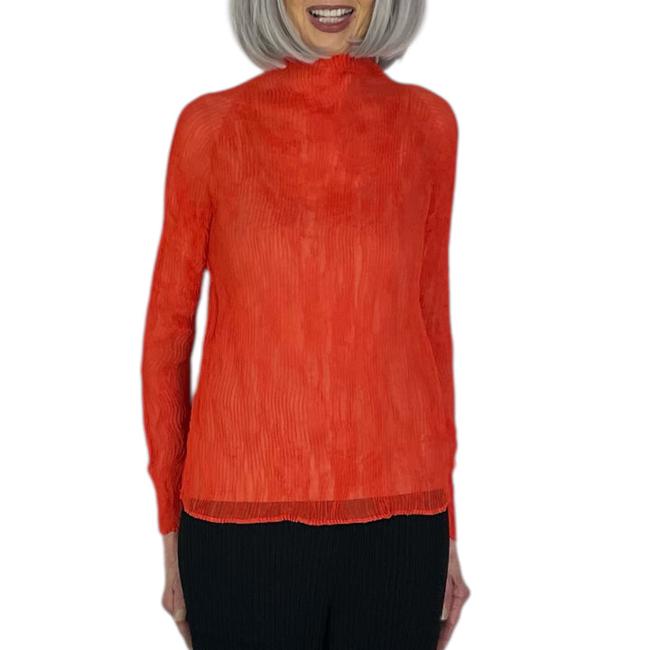 CHIFFON TWIST 2 HI-NECK TOP