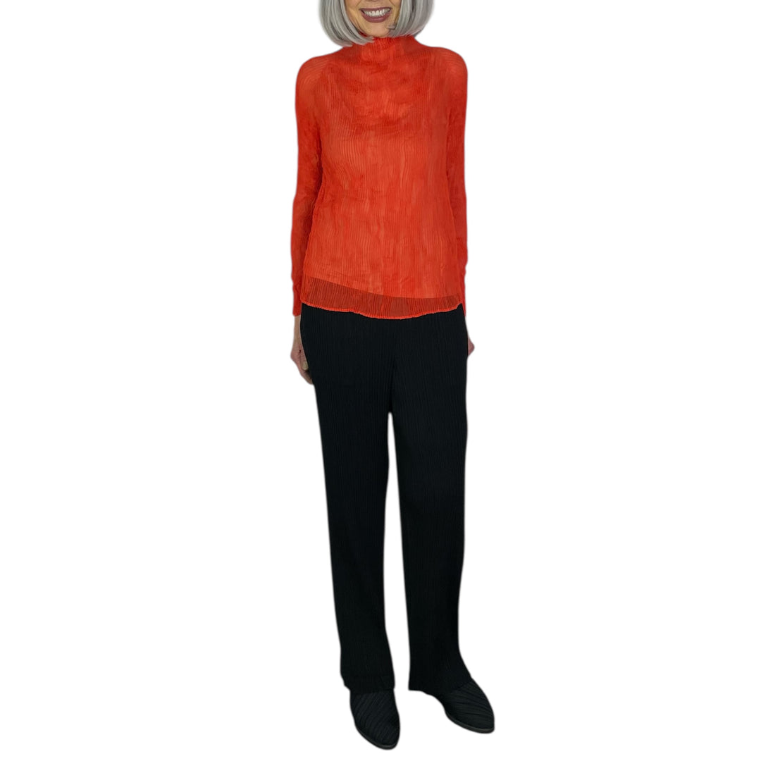 CHIFFON TWIST 2 HI-NECK TOP