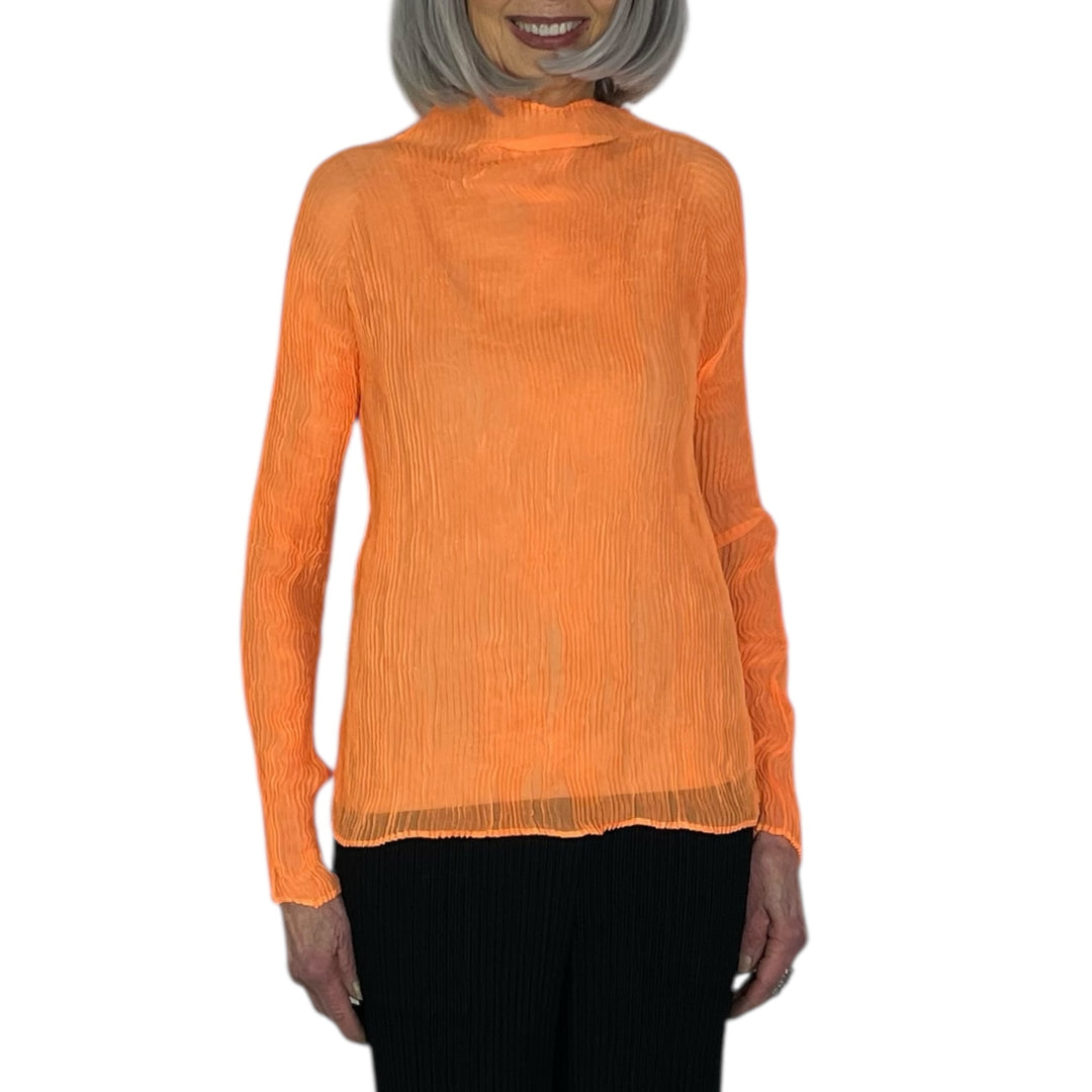 CHIFFON TWIST 2 HI-NECK TOP