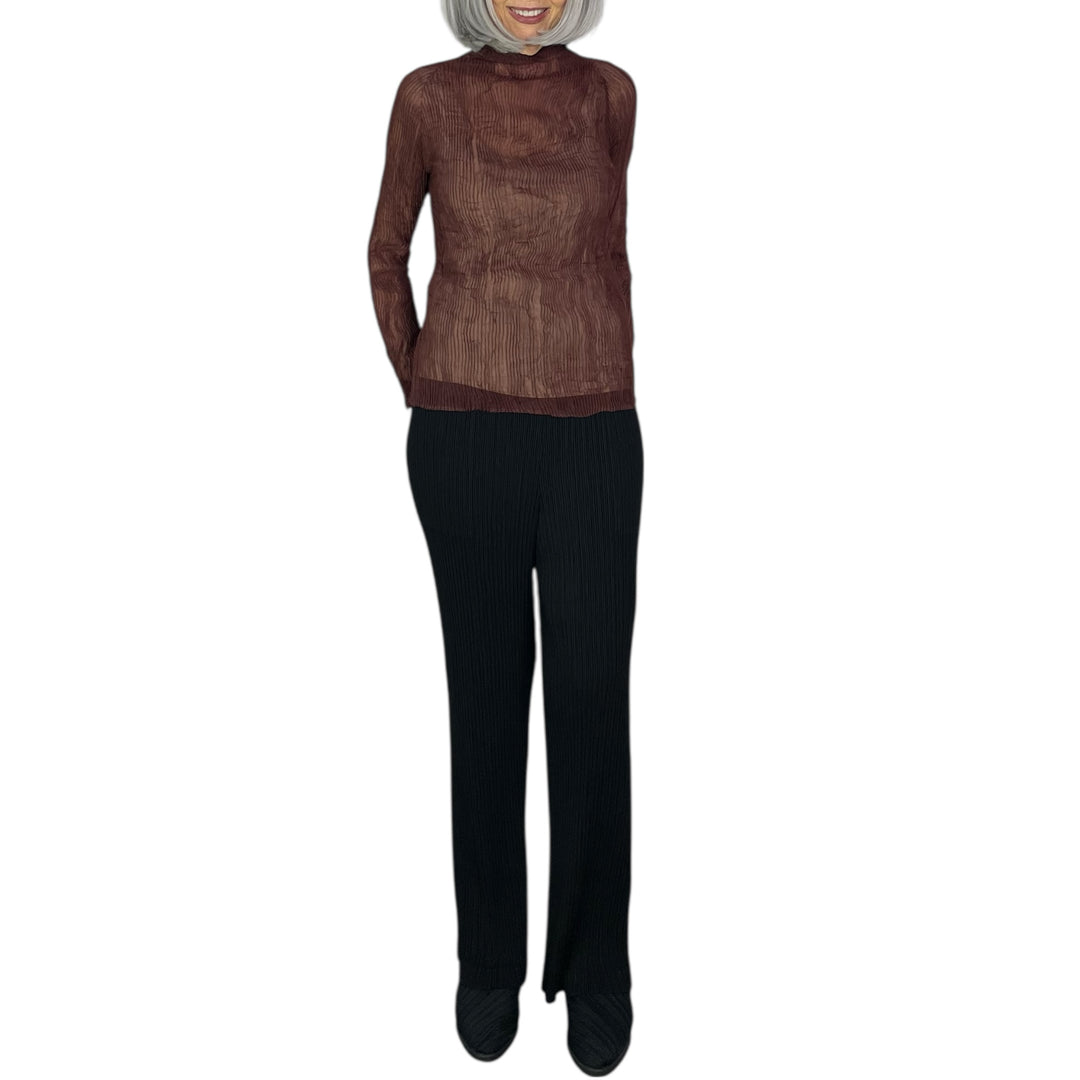 CHIFFON TWIST 2 HI-NECK TOP